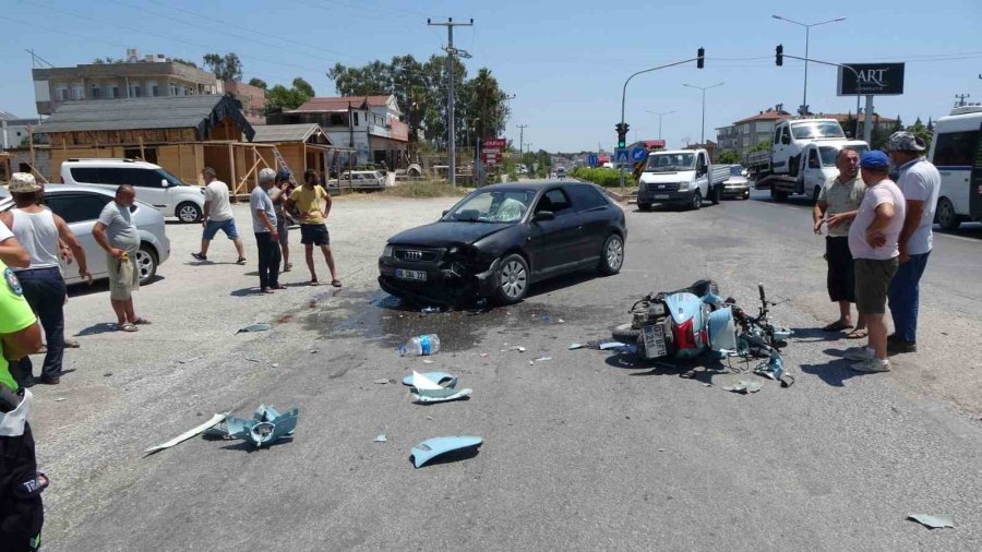 Kask Takmayan Sürücü Ölümden Döndü