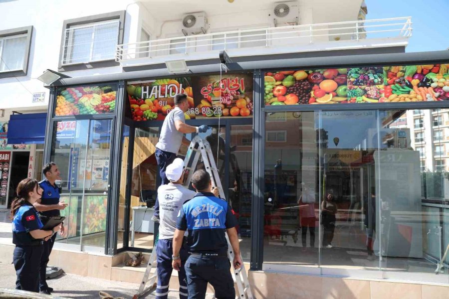 Mezitli’de İşletmelere Türkçe Tabela Denetimi