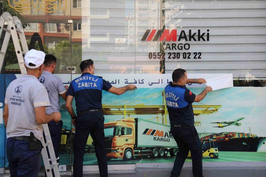 Mezitli’de İşletmelere Türkçe Tabela Denetimi