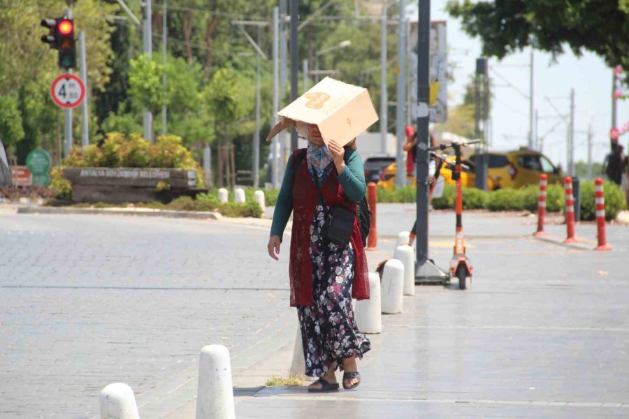 Termometreler 45 Dereceyi Gördü, Sahil Issızlaştı, Şemsiyesi Olmayan Kartonla Sokağa Çıktı