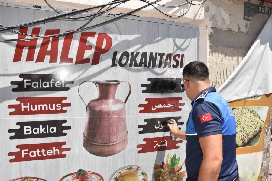 Toroslar’da Yabancı Tabelalar Söküldü