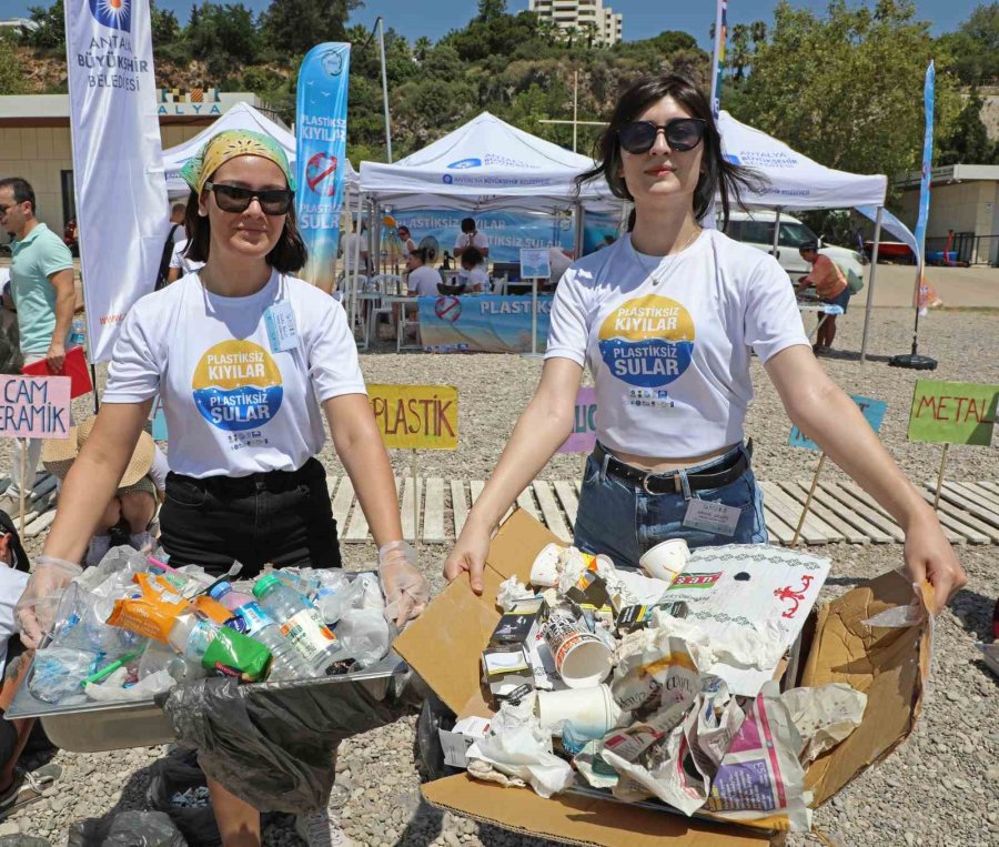 "plastiksiz Kıyılar, Plastiksiz Sular Projesi" Konyaaltı Sahili’nde Başladı