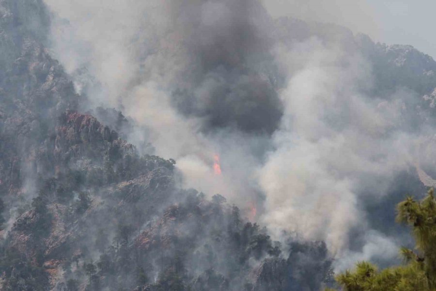 Kemer Yangınının 3’üncü Günde Etrafı Çevrildi