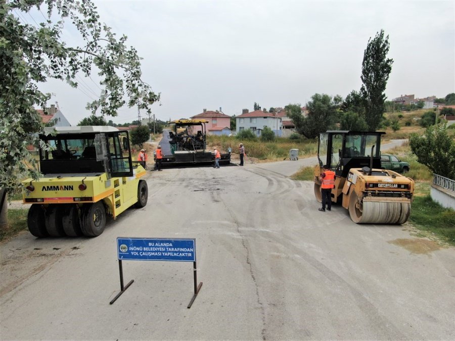 İnönü’de Asfalt Çalışmaları Hız Kesmeden Devam Ediyor