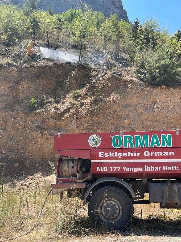 Mihalgazi’de Evde Başlayıp Ormana Sıçrayan Yangın Söndürüldü