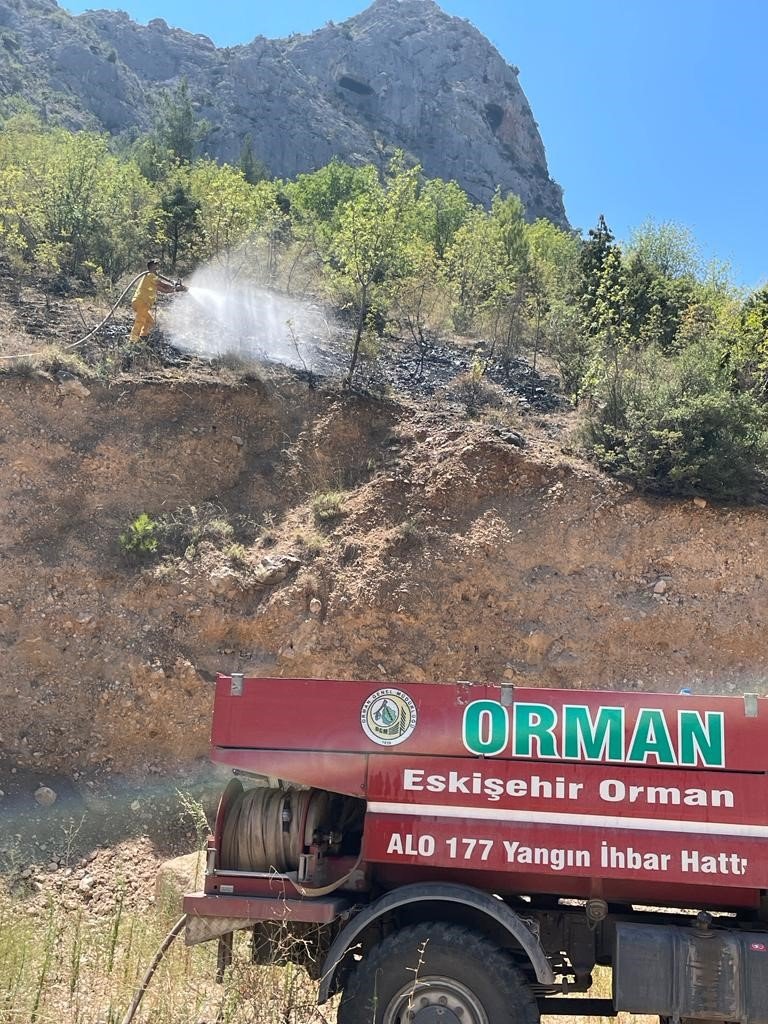 Mihalgazi’de Evde Başlayıp Ormana Sıçrayan Yangın Söndürüldü