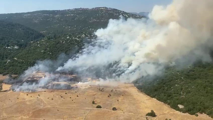 Antalya Kaş’ta Orman Yangını Başladı