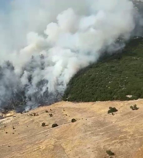 Antalya Kaş’ta Orman Yangını Başladı