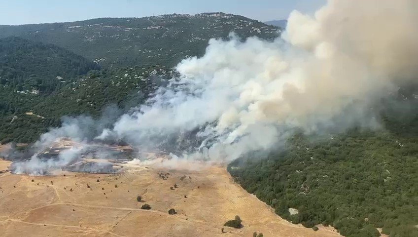 Antalya Kaş’ta Orman Yangını Başladı