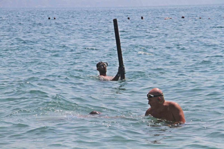 Ekmeğini Denizin Dibinden Çıkartıyor, Elindekileri Gören Tatilciler Şaşkına Dönüyor