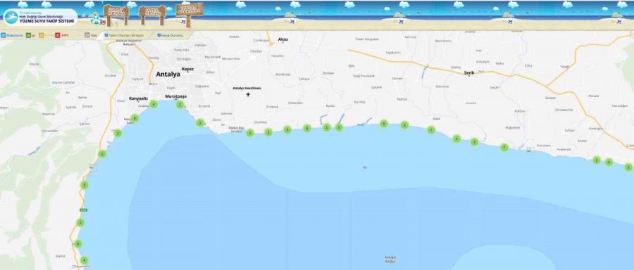 Plajların Deniz Suyu Ölçümlerinde Antalya Damgası