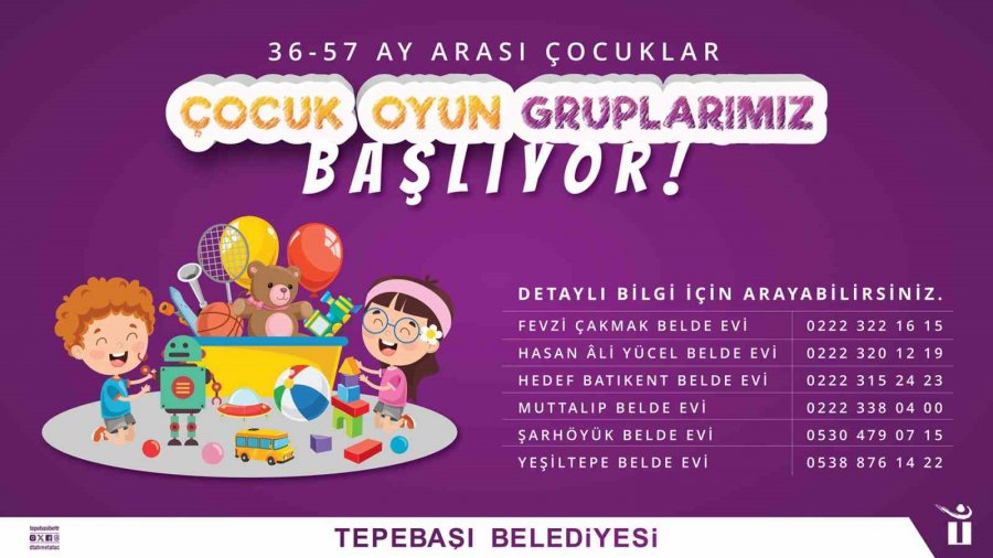 Çocuk Oyun Grupları İçin Kayıtlar Başladı