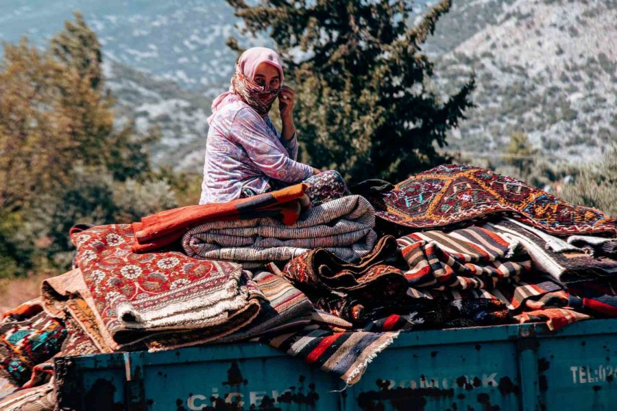 Halı Tarlalarında Güneşin Soldurduğu Milyonluk Halıların Hasatı Başladı