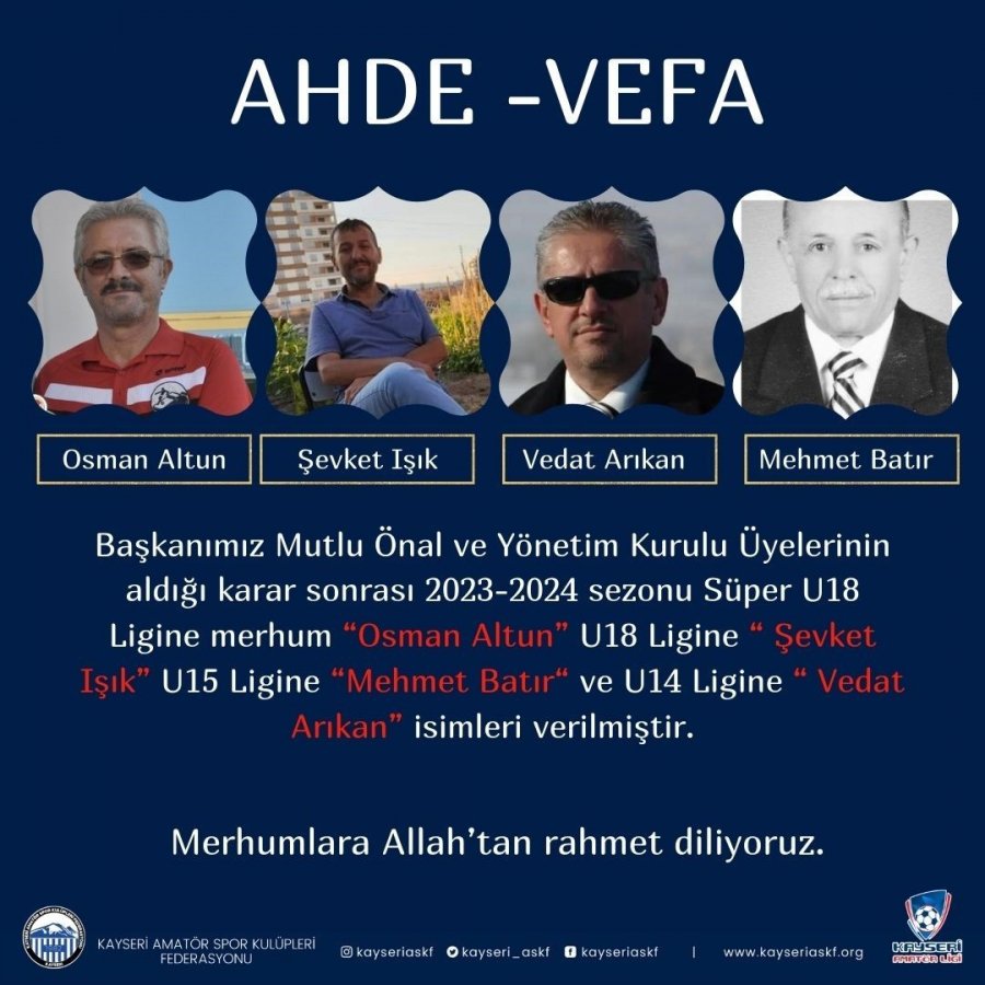 Kayseri Askf’den Ahde Vefa