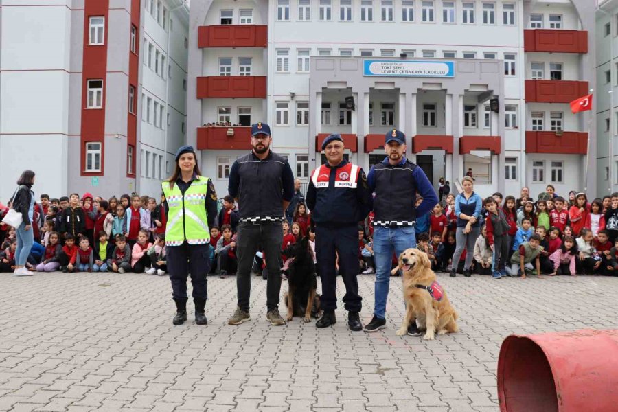 Jandarmadan Öğrencilere ‘hayvan Hakları’ Ve ‘trafik’ Eğitimi