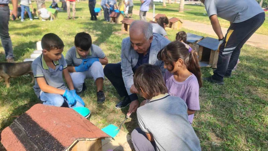 Açık Ceza İnfaz Kurumu Memur Ve Hükümlüleri Atık Paletlerden Kedi Evi Yaptı