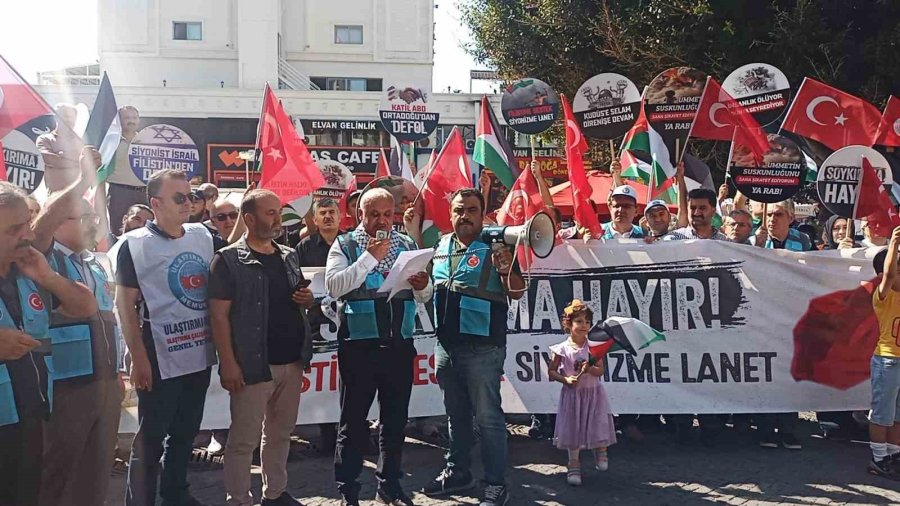 Antalya’da İsrail Protestosu