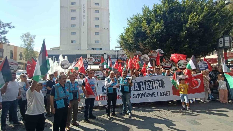 Antalya’da İsrail Protestosu