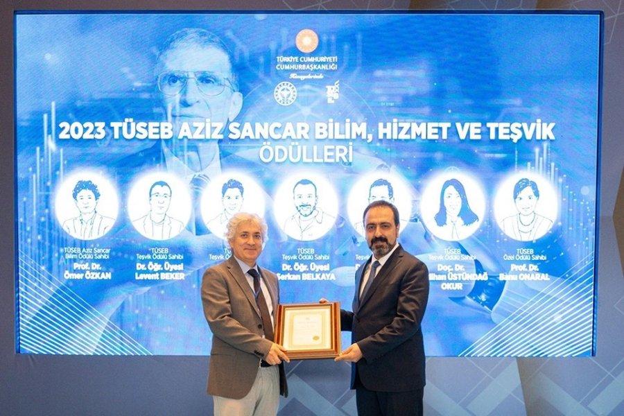 Prof. Dr. Ömer Özkan’a, Tüseb Aziz Sancar Bilim Ödülü