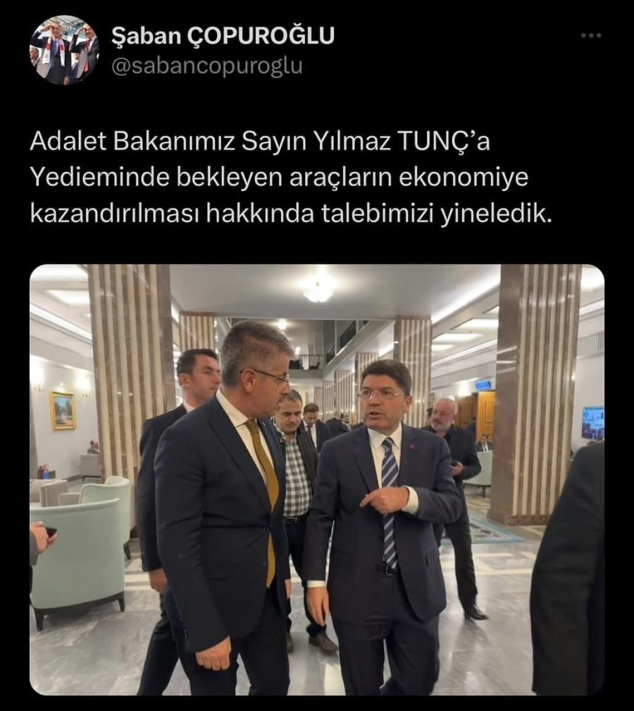 Yediemin İşletmecisinden Milletvekili Çopuroğlu’na Teşekkür