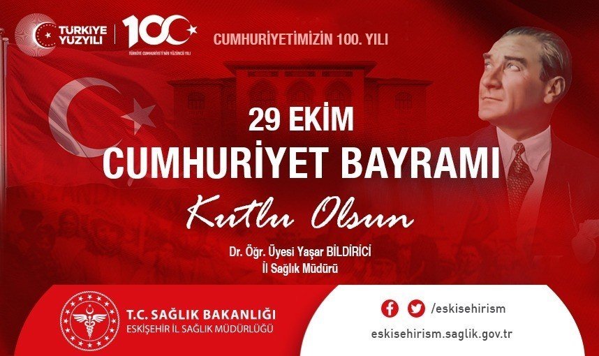 İl Sağlık Müdürü Bildirici’den ‘cumhuriyetimizin 100. Yıl’ Mesajı