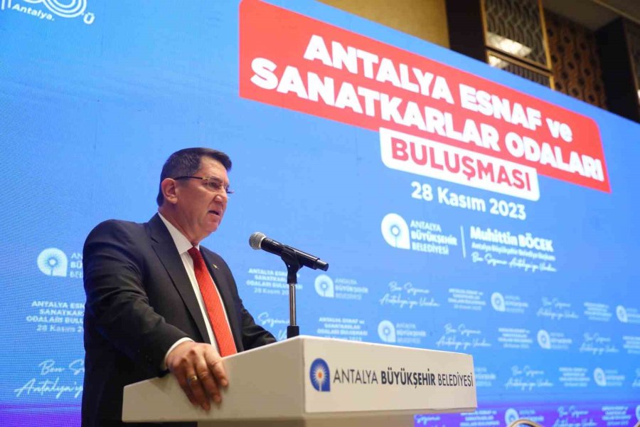 Başkan Böcek:"su Tarife İndirimiyle Esnafa Yıllık 275 Milyonluk Destek Sağladık"