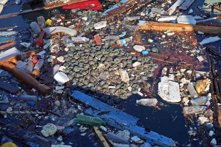 Antalya’da Denizin Üzerindeki Tekne Ve Ağ Parçaları Fırtınanın Boyutunu Gözler Önüne Serdi