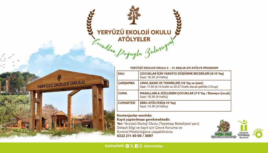 Yeryüzü Ekoloji Okulu Aralık Atölyeleri Başlıyor