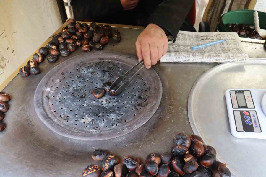 Kış Ayları Geldi Pişmiş Kestane Tezgaha Düştü