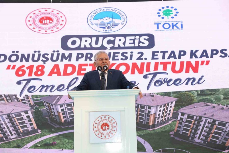 Kayseri Büyükşehir, Oruçreis’i Dönüştürüyor: 618 Konutun Temeli Atıldı