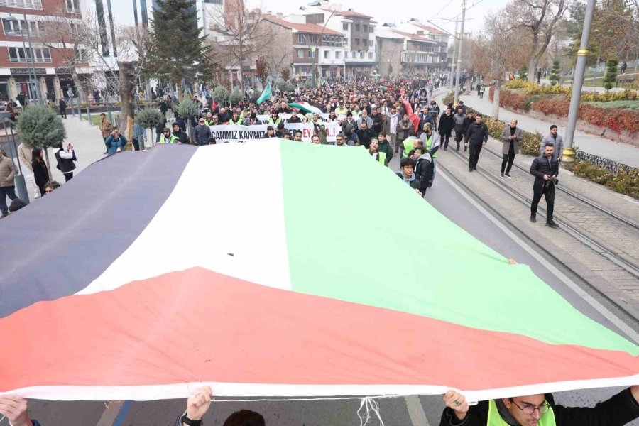 Konya’da Binler Filistin İçin Yürüdü