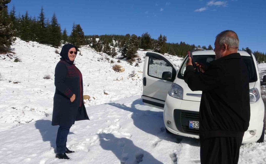 Beyaza Bürünen Toroslar’da Kartpostallık Görüntüler Oluştu