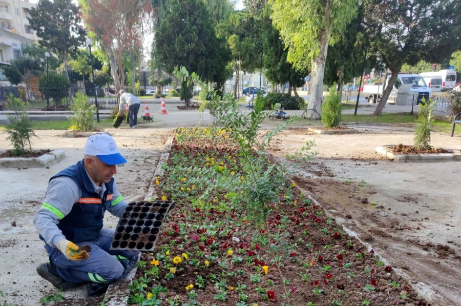 Akdeniz’de Park, Bahçe Ve Yeşil Alanlar Çiçekleniyor