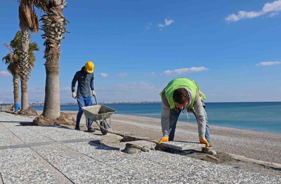 Büyükşehir’in 2. Etap Konyaaltı Sahil Projesi Hızla İlerliyor