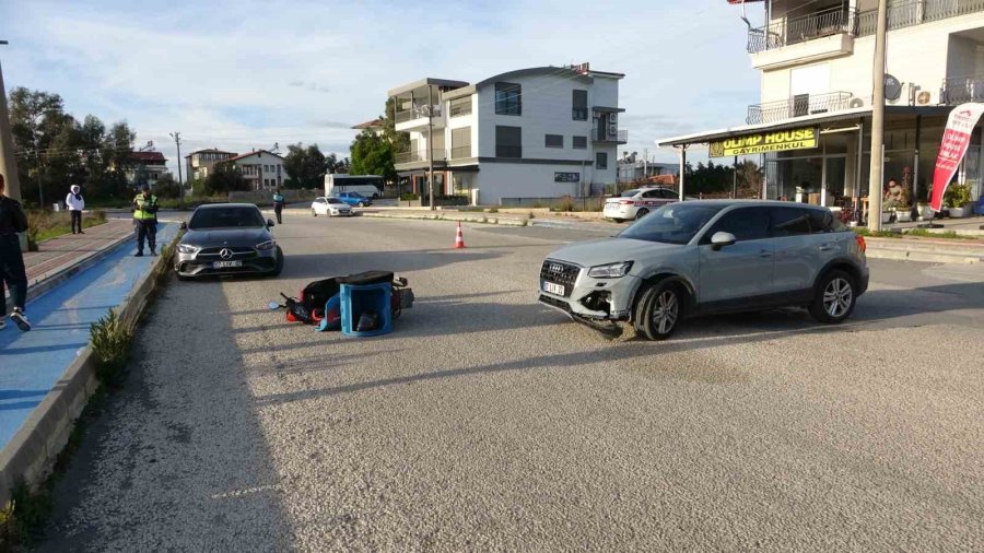 ’u’ Dönüşü Motosiklet Sürücüsünün Yaralanmasıyla Sonuçlandı