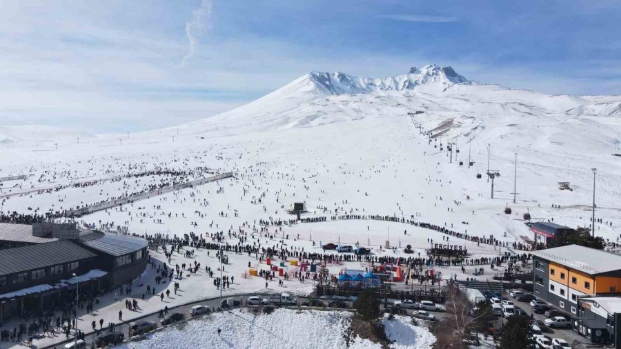 Erciyes’te Hafta Sonu Pistler Doldu Taştı