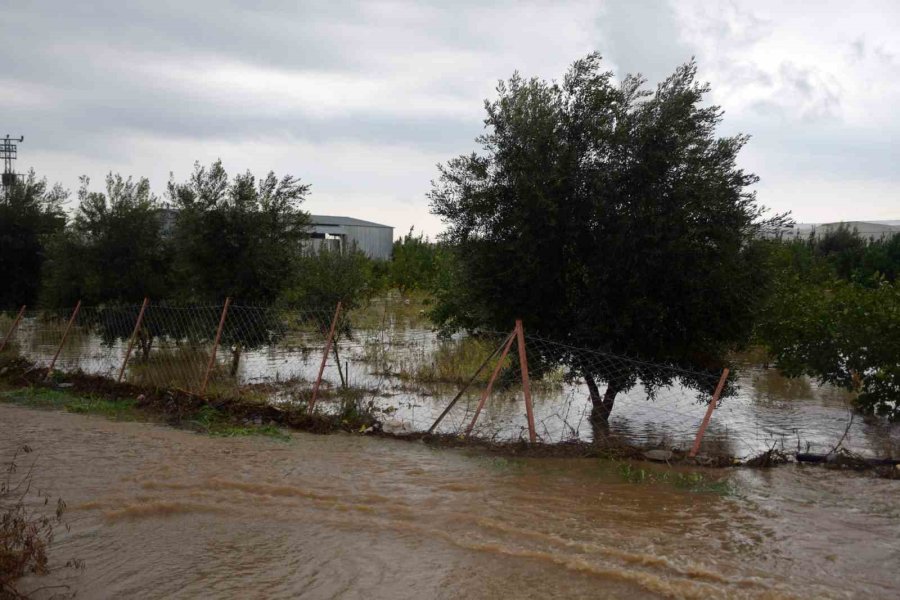 Antalya’da Bir İlçe Adeta Sular Altında Kaldı, Çiftçiler Seralarına Gitmekte Zorlandı