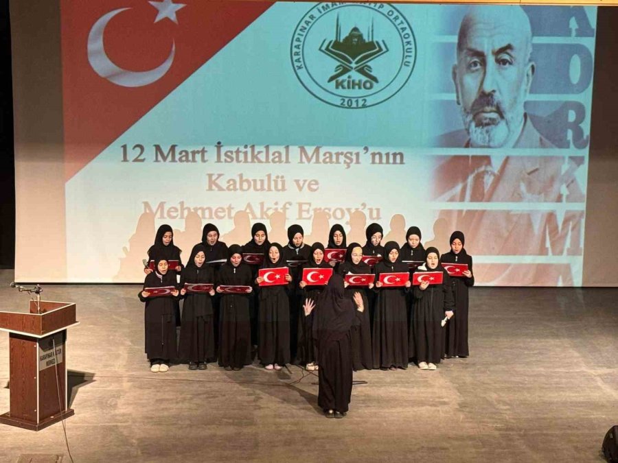 Karapınar’da İstiklal Marşı’nın Kabulü Ve Mehmet Akif Ersoy’u Anma Programı Düzenlendi