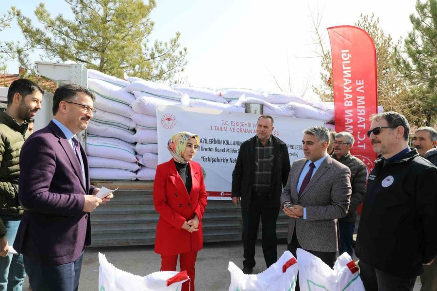 Mahmudiye Çiftçisine Kuraklığa Dayanıklı Nohut Tohumluğu Desteği