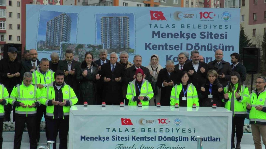 Talas’ta Menekşe Sitesi’nin Temeli Atıldı