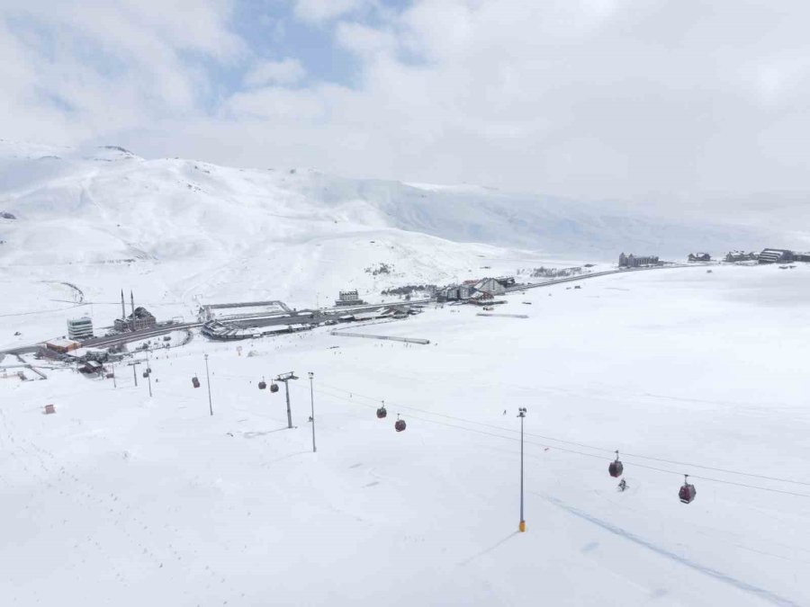 Erciyes’te Kar Kalınlığı 120 Santimetreyi Buldu