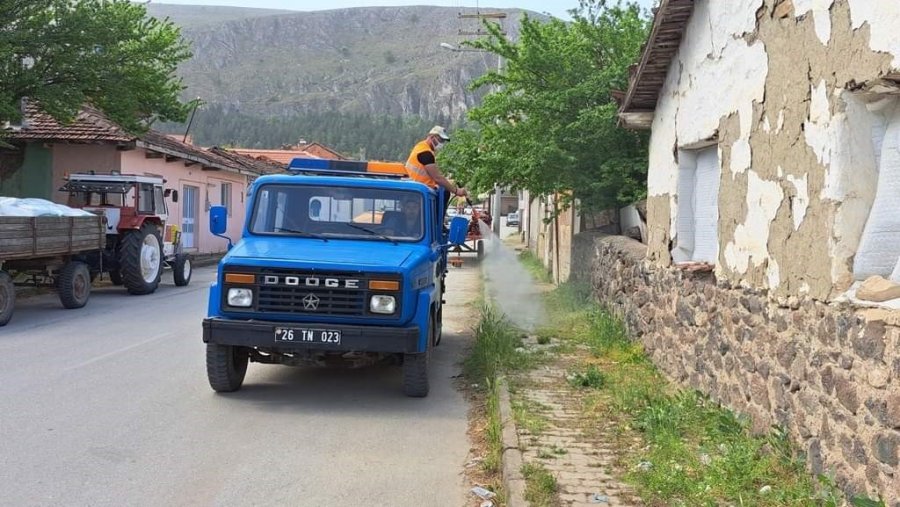 İnönü’de Yabani Ot Temizliği Hız Kesmeden Devam Ediyor