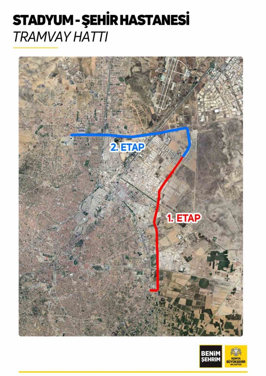 Konya’da Stadyum-şehir Hastanesi Tramvay Hattı 1. Etabının Temeli Atıldı