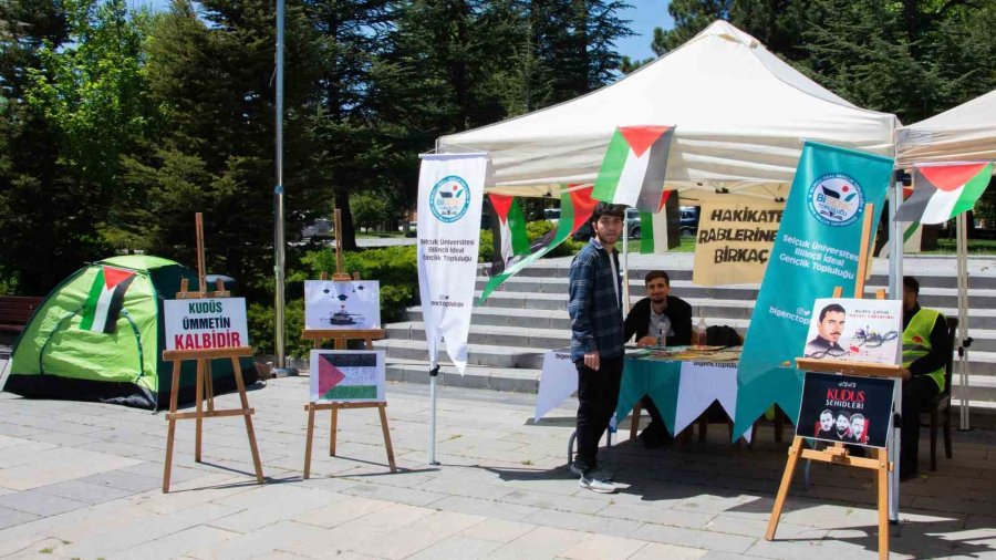 Selçuk Üniversitesinde ‘özgürlük İçin Kampüsteyiz’ Nöbeti Başladı