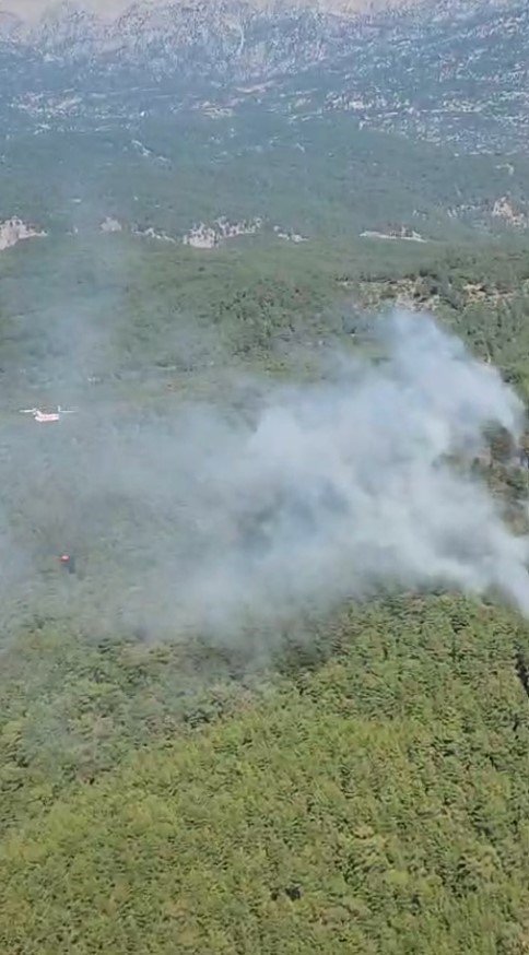 Köprülü Kanyon Milli Parkı’nda Yangına Müdahale Ediliyor