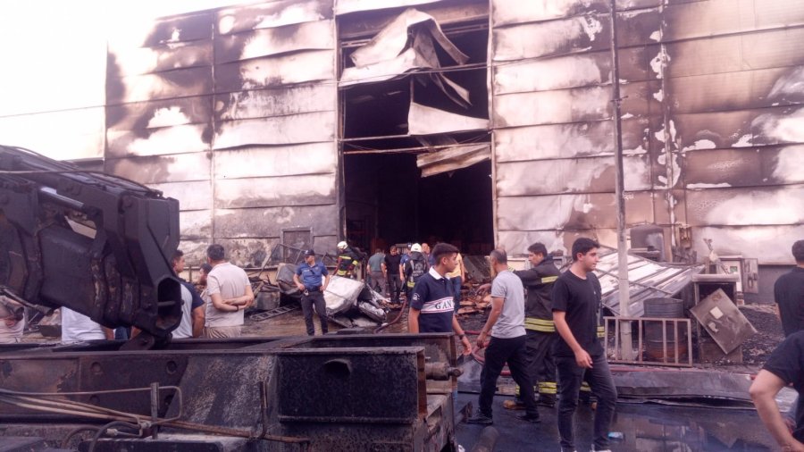 Konya’da Sünger Üretimi Yapan İş Yerinde Yangın