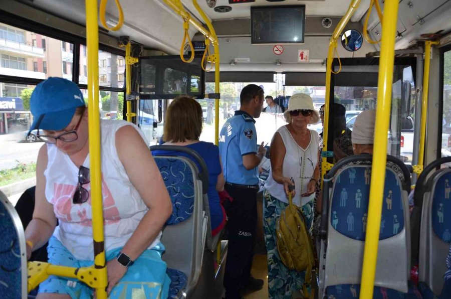 Alanya’da Halk Otobüsleri Ve Taksiler Denetlendi