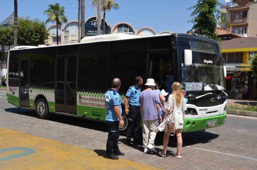 Alanya’da Halk Otobüsleri Ve Taksiler Denetlendi