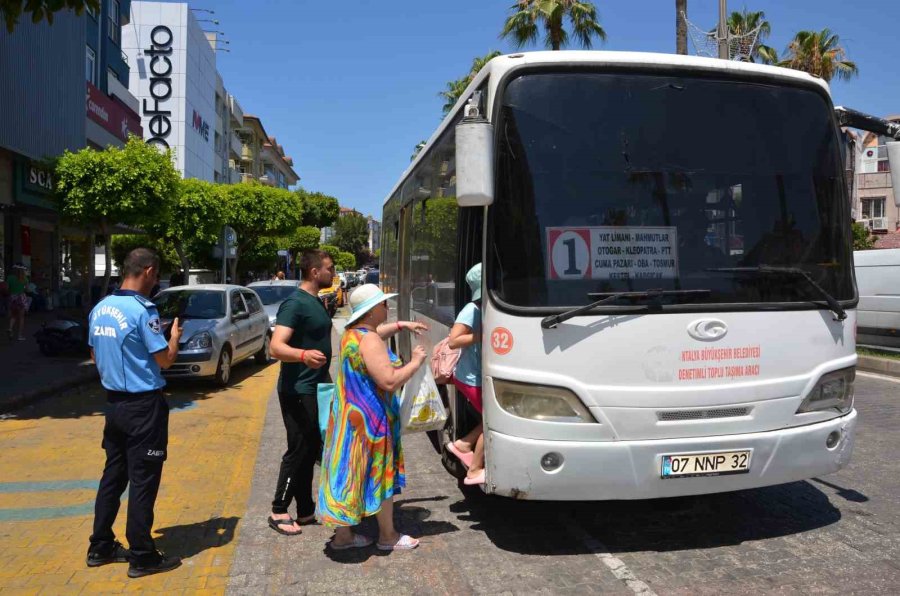 Alanya’da Halk Otobüsleri Ve Taksiler Denetlendi