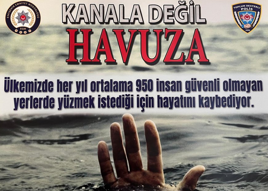 Polis ’kanala Değil Havuza’ Mesajıyla Vatandaşı Boğulma Riskine Karşı Bilgilendirdi